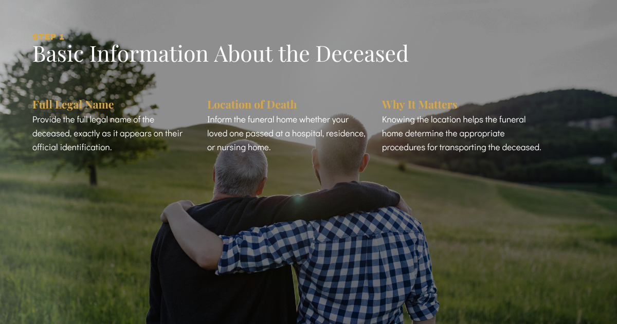 Informing the Funeral Home: Essential Information to Provide — image 2
